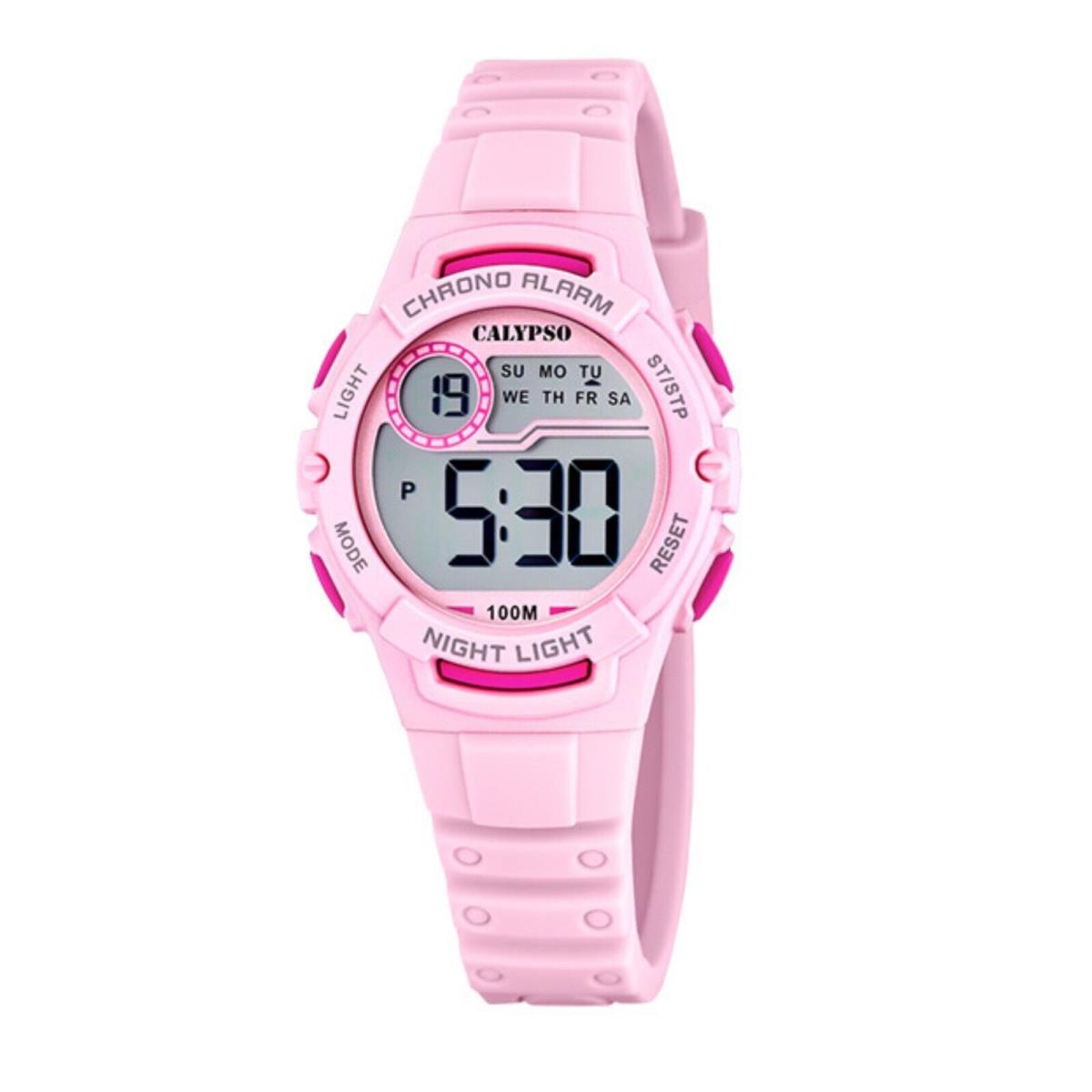 Festina Calypso Kids Digital Watch Light Chrono Alarm Date Water Resistant - K5852 Pink