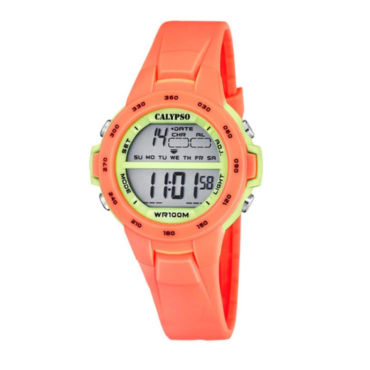 Festina Calypso Kids Digital Watch Alarm Light Up Chrono Alarm Light - K5850 Orange