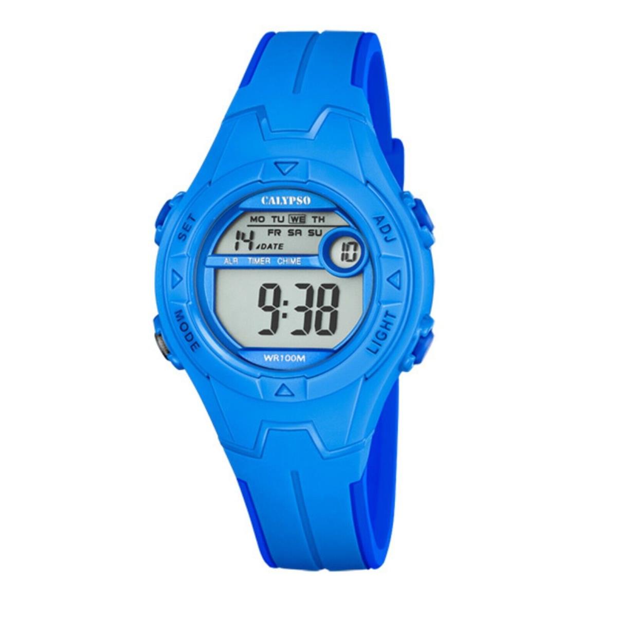 Festina Calypso Kids Digital Watch Round Alarm Light Up Chrono Alarm Light - K5849 Blue