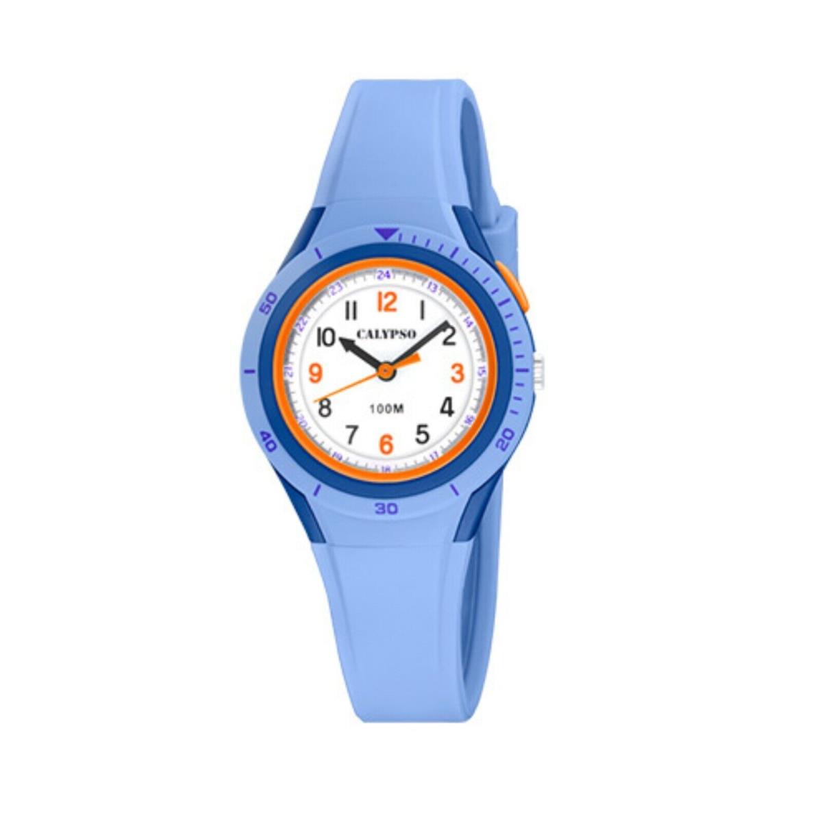 Festina Calypso 29mm Kids Analog Light Up Watch 10ATM Water Resistant - K5856 Baby Blue