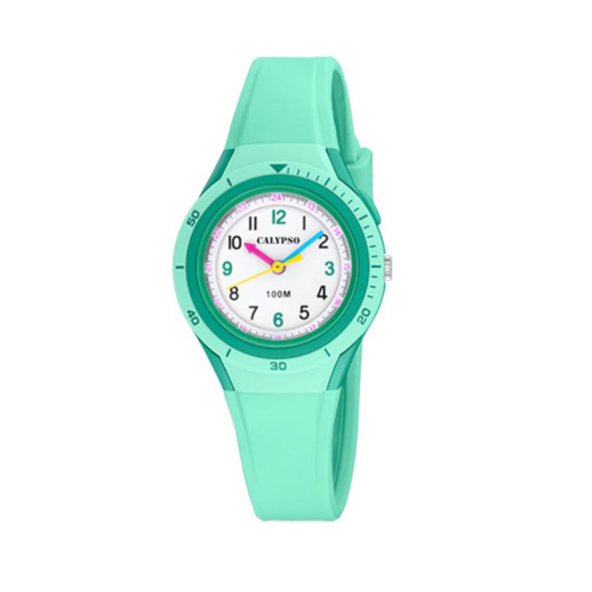 Festina Calypso 29mm Kids Analog Light Up Watch 10ATM Water Resistant - K5856 Mint Green