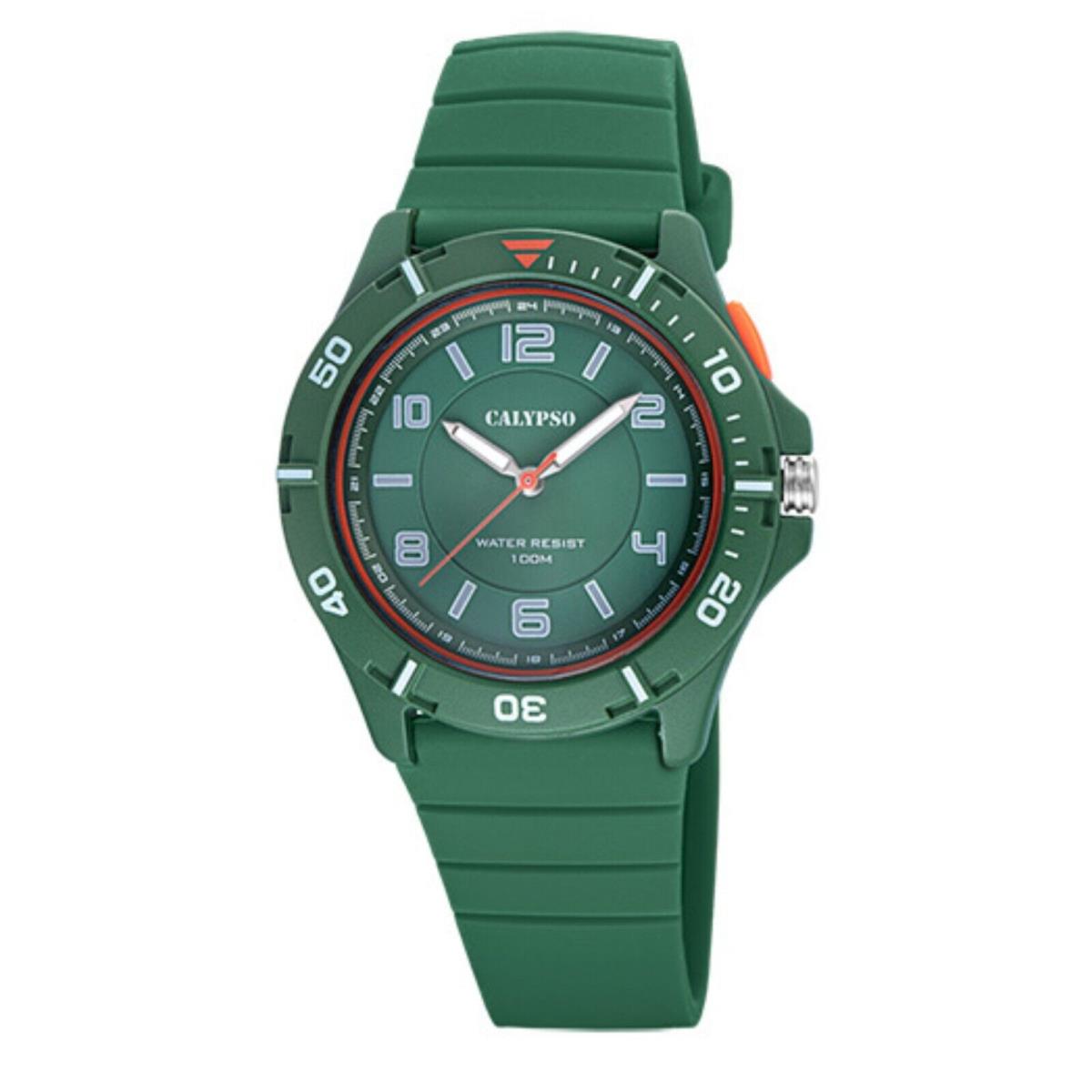 Festina Calypso 40mm Analog Mens Watch Easy to Read Water Resistant 100M - K5857 Green