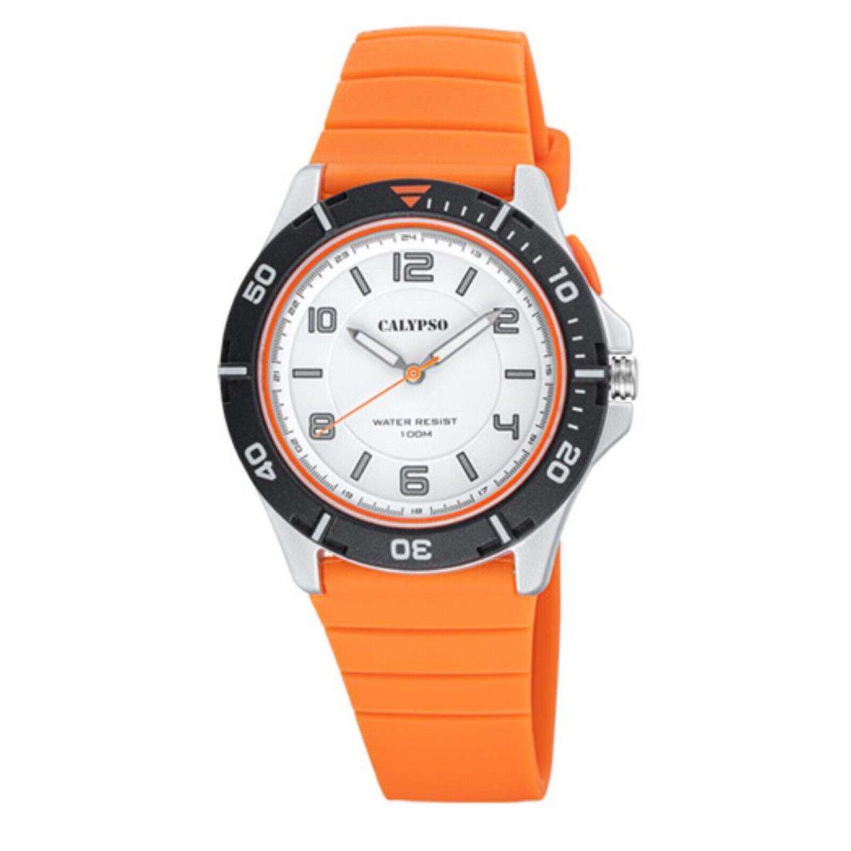 Festina Calypso 40mm Analog Mens Watch Easy to Read Water Resistant 100M - K5857 Orange