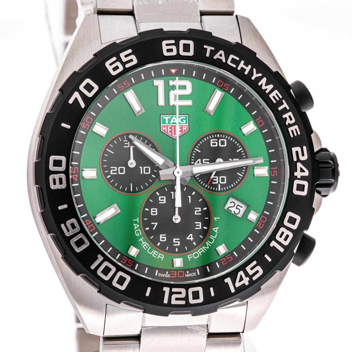 Tag Heuer Formula 1 Quartz Green Dial Steel 43 mm Men`s Watch CAZ101AP.BA0842