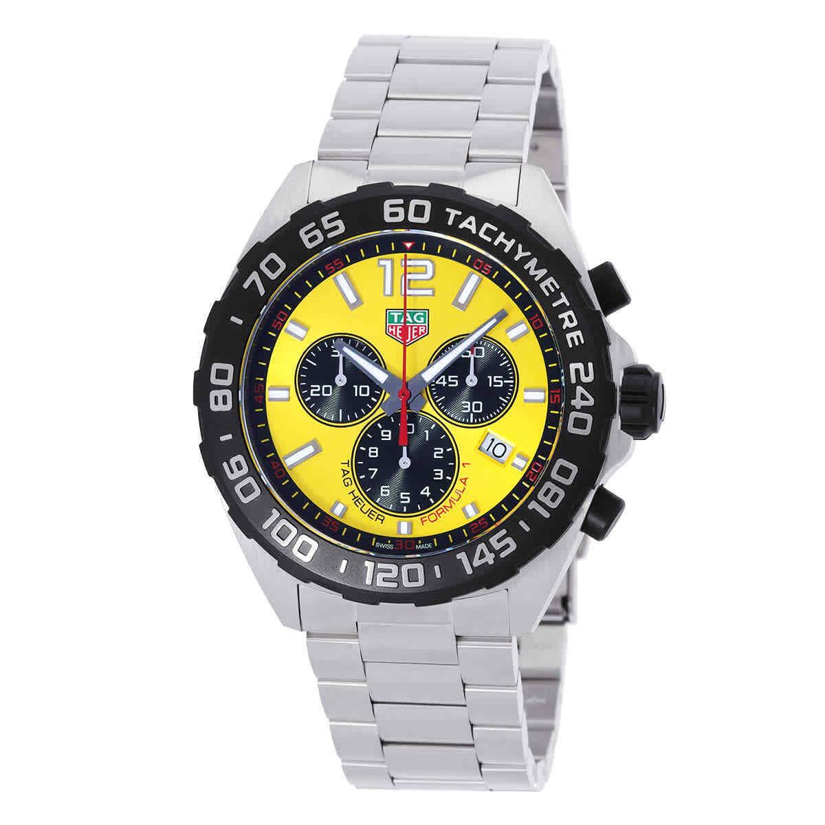 Tag Heuer Formula 1 Yellow Chronograph Quartz Men`s Watch CAZ101AM.BA0842