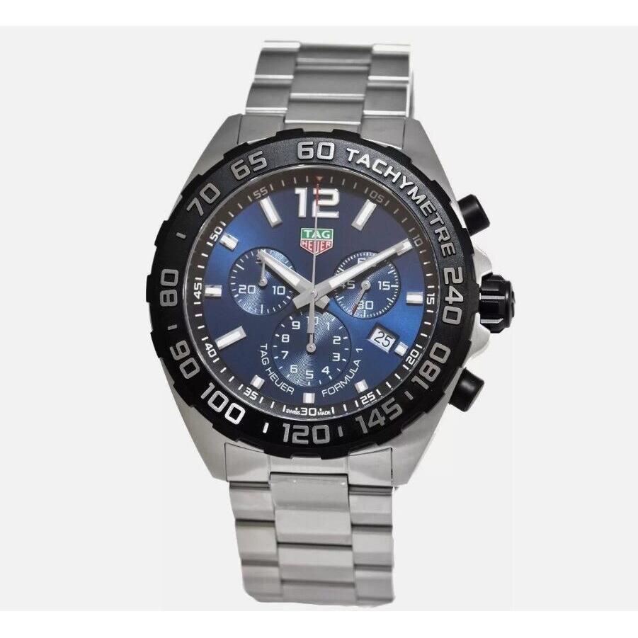 Tag Heuer Formula 1 Chronograph Blue Dial Steel 43mm Men`s Watch CAZ101AV.BA0842 - Dial: Blue, Band: Silver