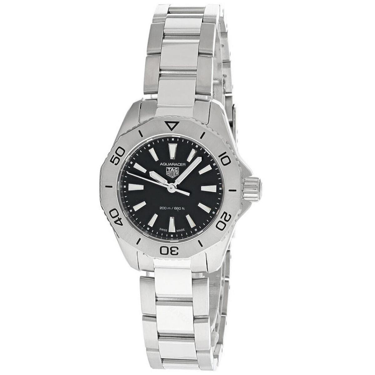 Tag Heuer Aquaracer 30MM Qtz SS Black Dial Women`s Watch WBP1410.BA0622