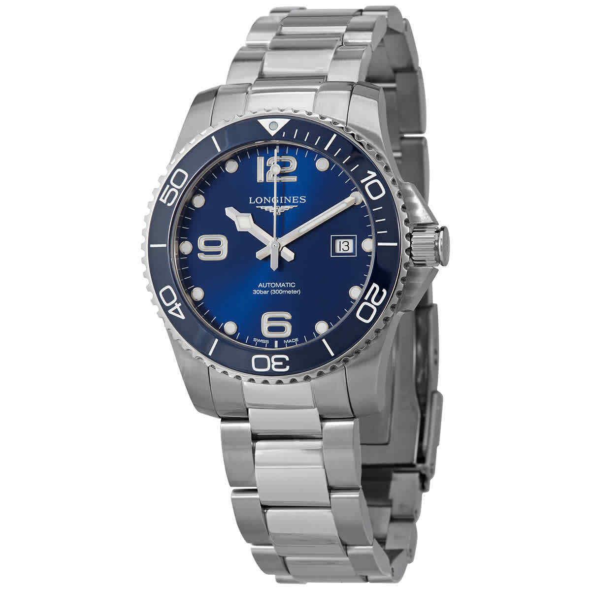 Longines Hydroconquest Automatic Blue Ceramic Bezel 41 mm Men`s Watch