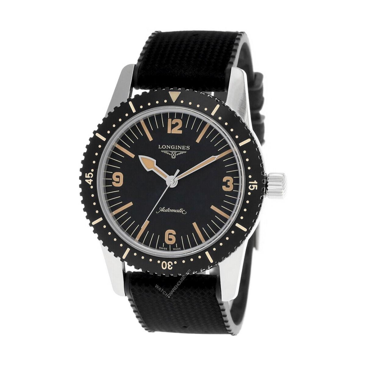 Longines Heritage Skin Diver Auto SS Black Dial Men`s Watch L2.822.4.56.9