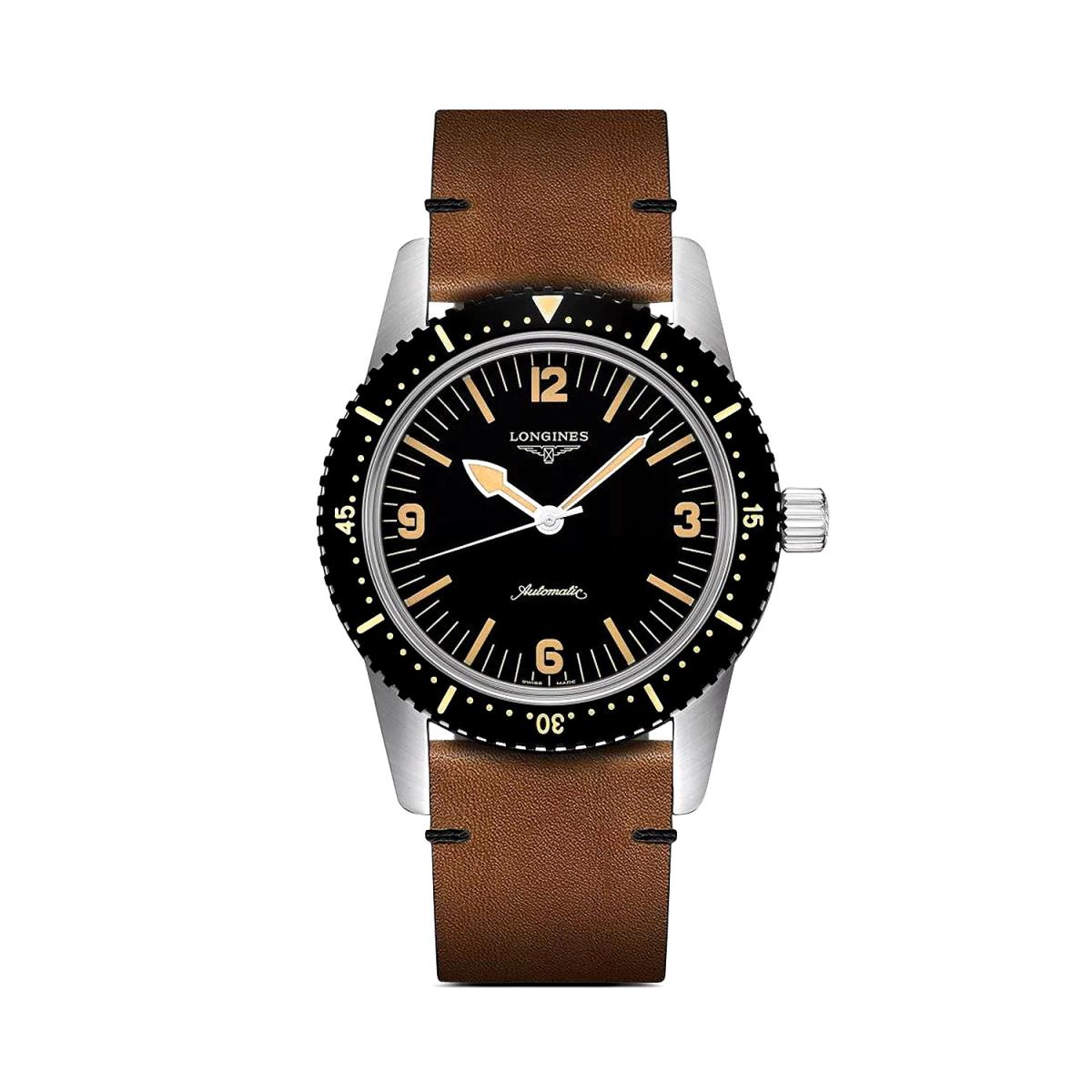 Longines Heritage Automatic Skin Diver Leather Mens Watch 42mm L28224562