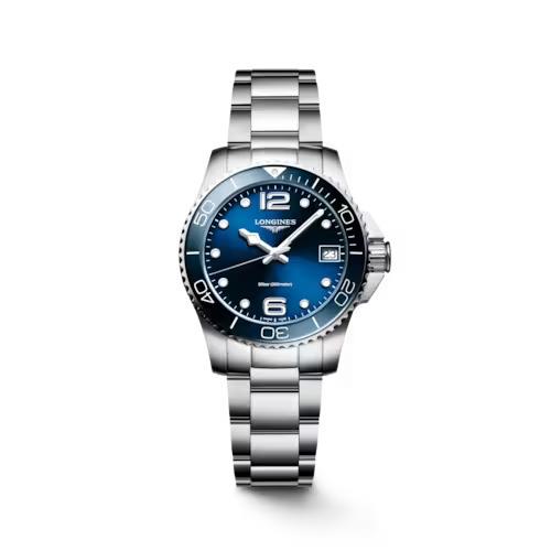 Longines Hydroconquest 32mm Blue Dial Watch L3.370.4.96.6 - Dial: Blue, Band: Silver, Bezel: Blue