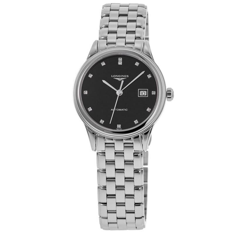 Longines Flagship Automatic Black Diamond Dial Women`s Watch L4.774.4.57.6