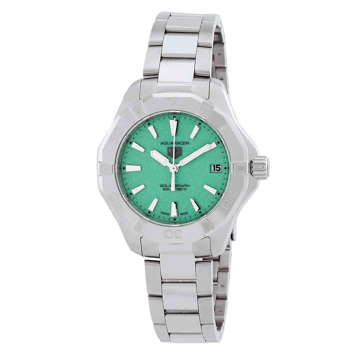 Tag Heuer Aquaracer Quartz Green Dial Ladies Watch WBP1315.BA0005