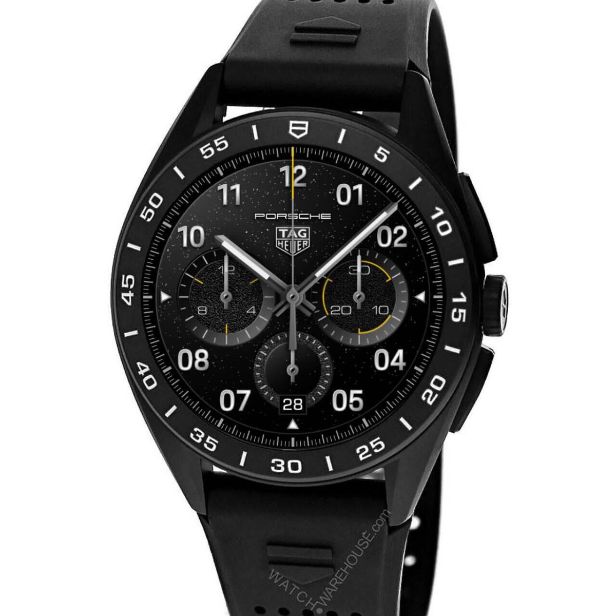 Tag Heuer Connected Calibre E4 45MM Rubber Men`s Watch SBR8A80.BT6261