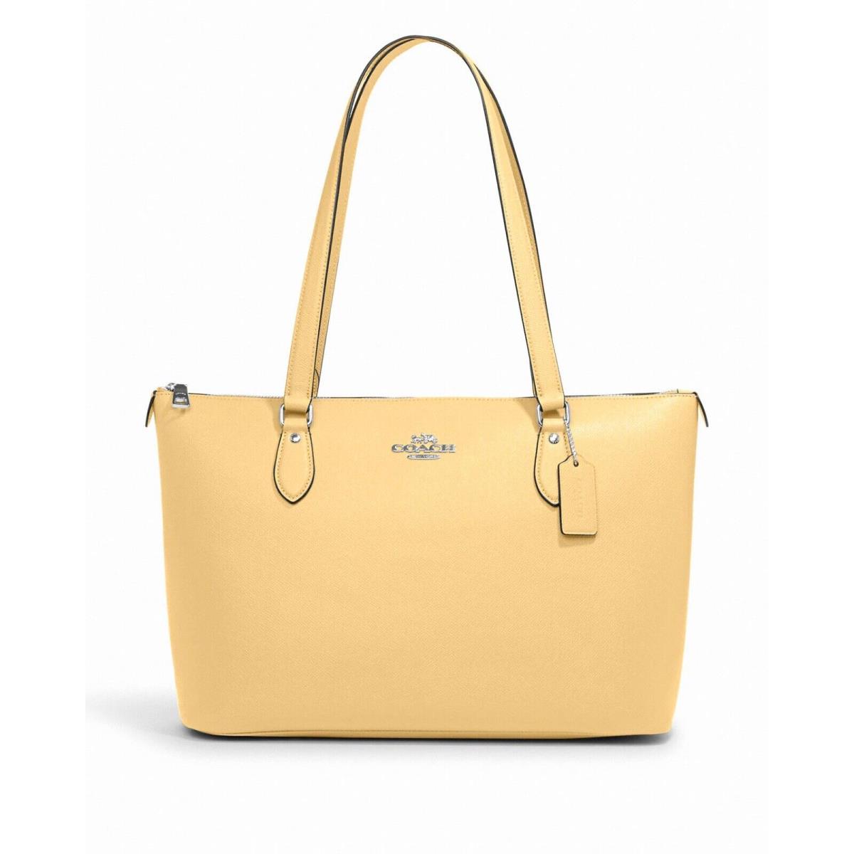 Coach Women`s Leather Gallery Tote Bag Vanilla Yellow CH285