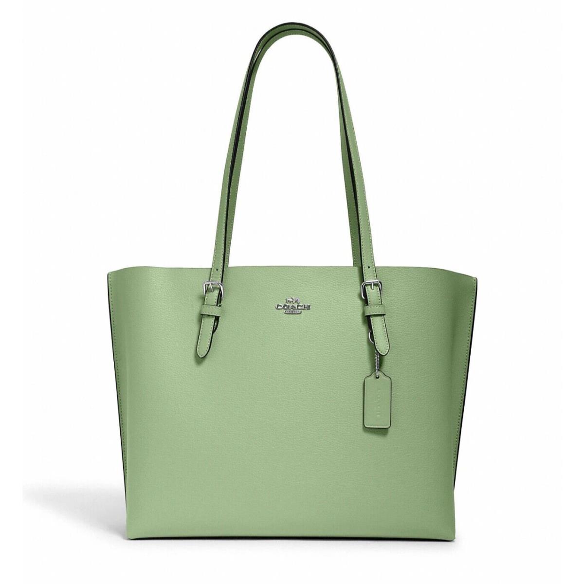 Coach Women`s Pebble Leather Mollie Large Tote Bag Pale Pistachio Green 1671