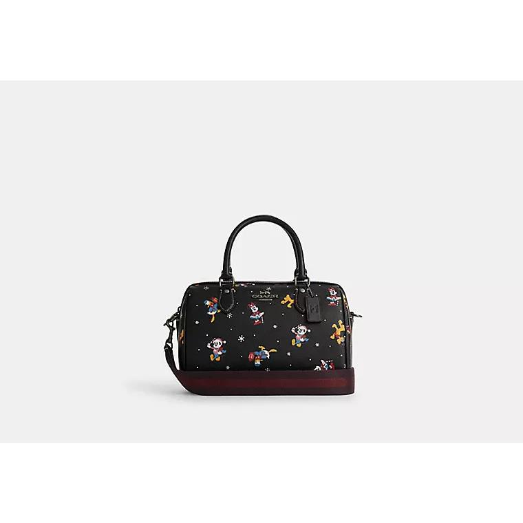 Coach W/tag Most Popular Disney X Coach Rowan Satchel with Holiday Print