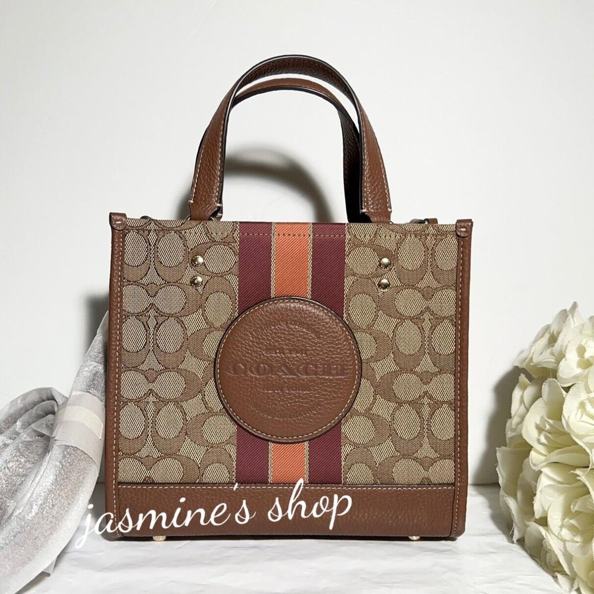 Coach Dempsey Tote 22 In Signature Jacquard with Stripe and Coach Patch c8417