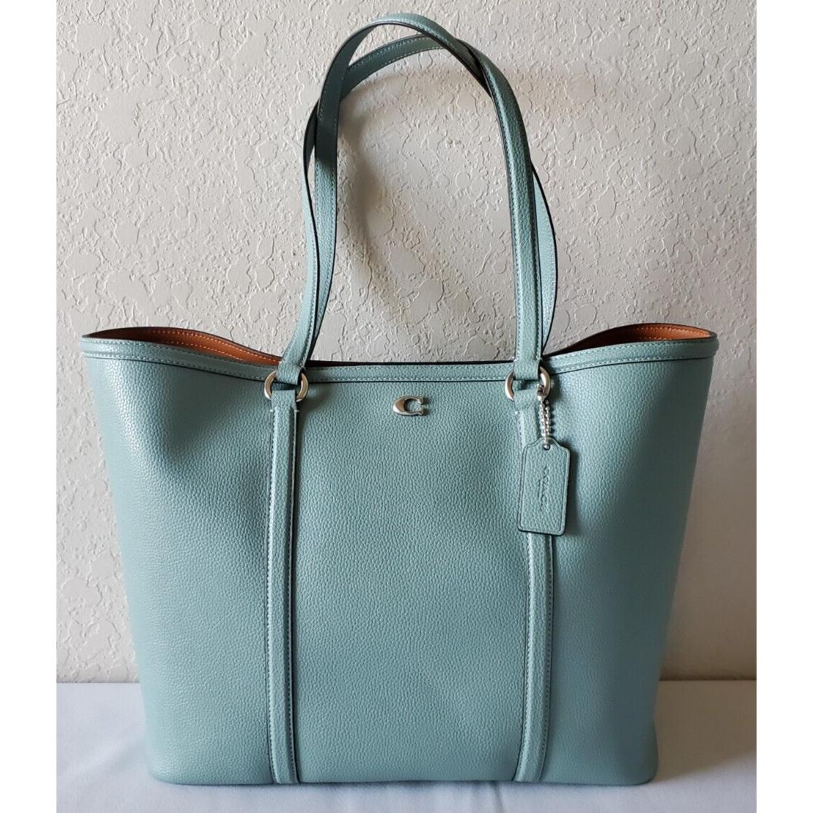 Coach Legacy Tote Bag CU056 Handbag Aqua Marine