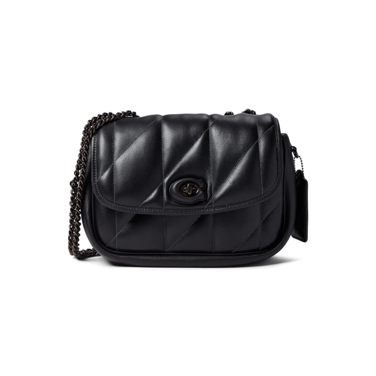 Coach Quilted Pillow Madison Shoulder Bag Black