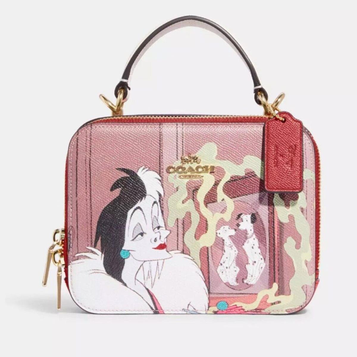 Nip Disney X Coach Box Crossbody Bag with Cruella Motif 101 Dalmations