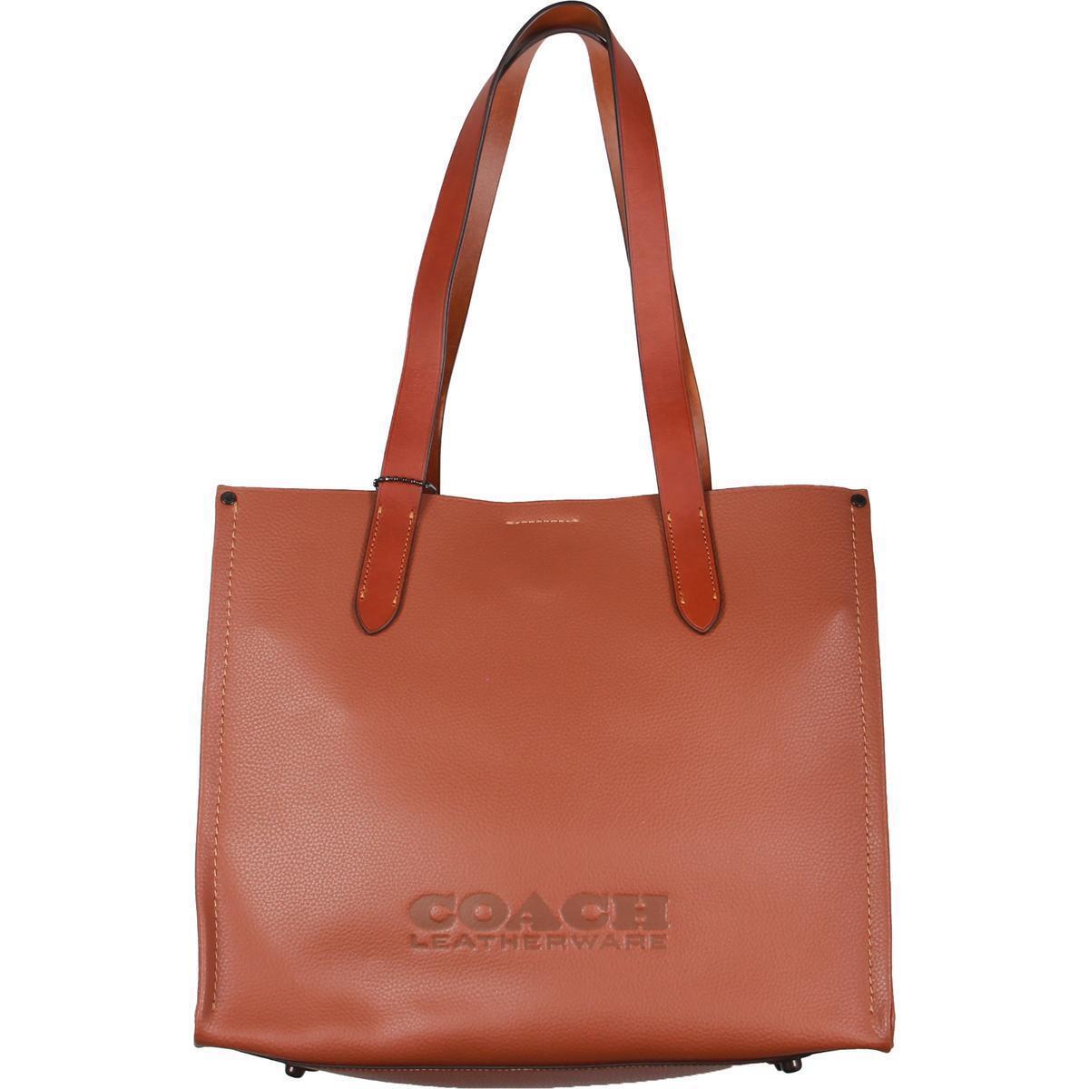 Coach Mens Relay Brown Leather Pebbled Tote Shoulder Bag O/s Bhfo 9484