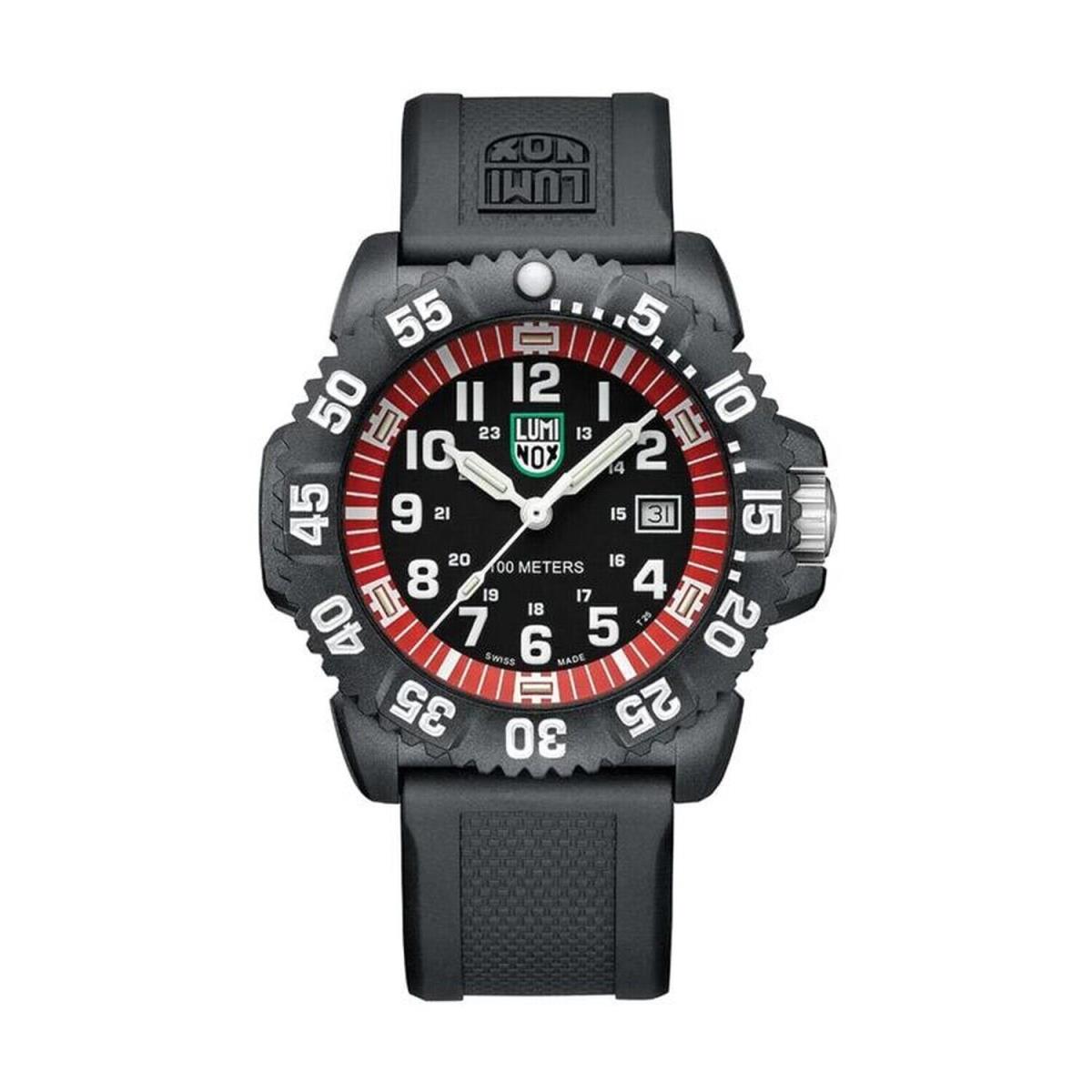 Luminox X2.2051 Men`s Sea Lion Black and Red Dial Quartz Watch