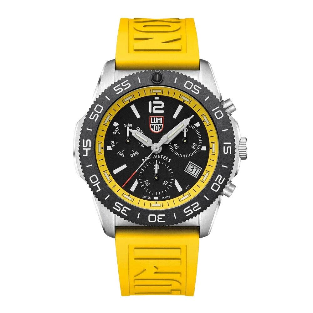 Luminox Pacific Diver Chrono 44MM Yellow Rubber Men`s Watch XS.3145