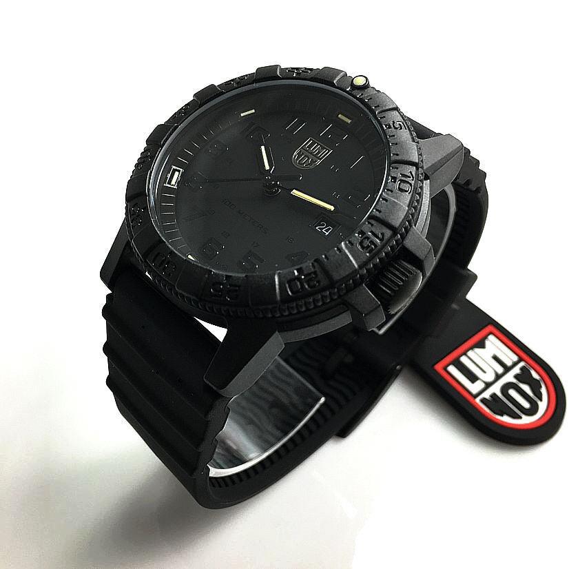 Men`s Luminox Leatherback Sea Turtle Blackout 44mm Watch 0321.BO