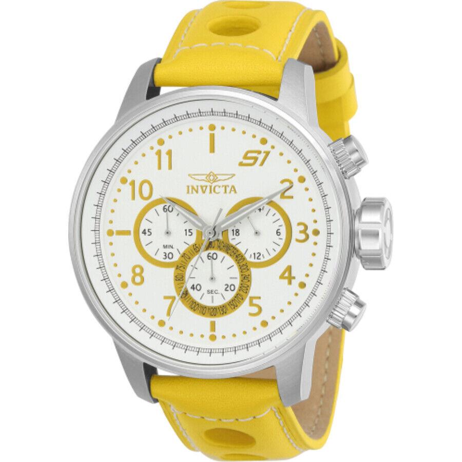 Invicta S1 Rally Chronograph Gmt Quartz White Dial Men`s Watch 24081