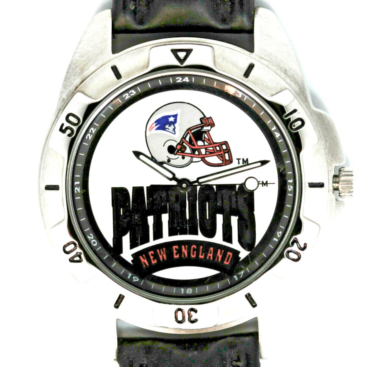 England Patriots Nfl Fossil Unworn Mens Vintage 1995 Leather Watch