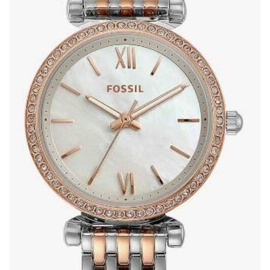 Fossil - Women`s Carlie Mini Quartz Three-hand Watch Stainless/multi 28mm/12mm