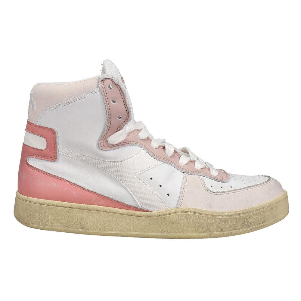 Diadora Mi Basket High Top Mi Basket High Top Mens Pink White Sneakers Casual Shoes 158569-C