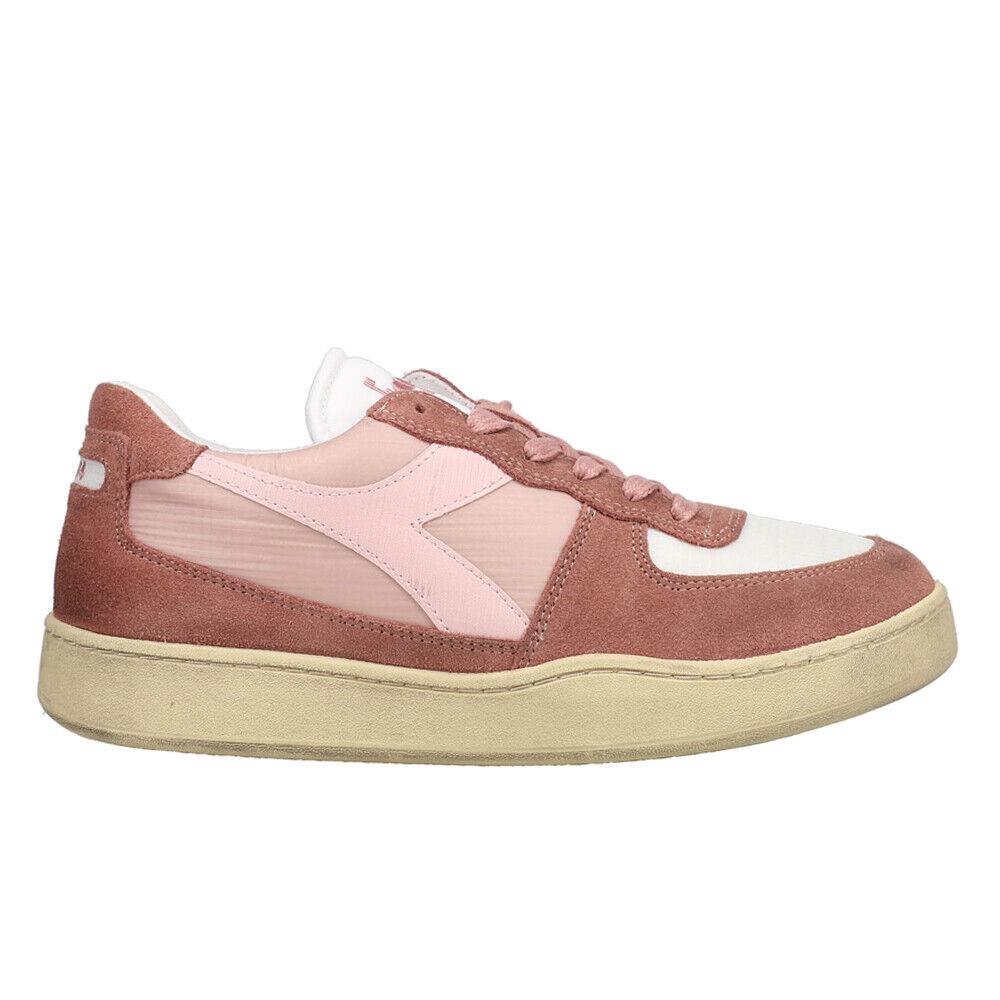 Diadora Mi Basket Low Ripstop Lace Up Mens Brown Pink Sneakers Casual Shoes 17