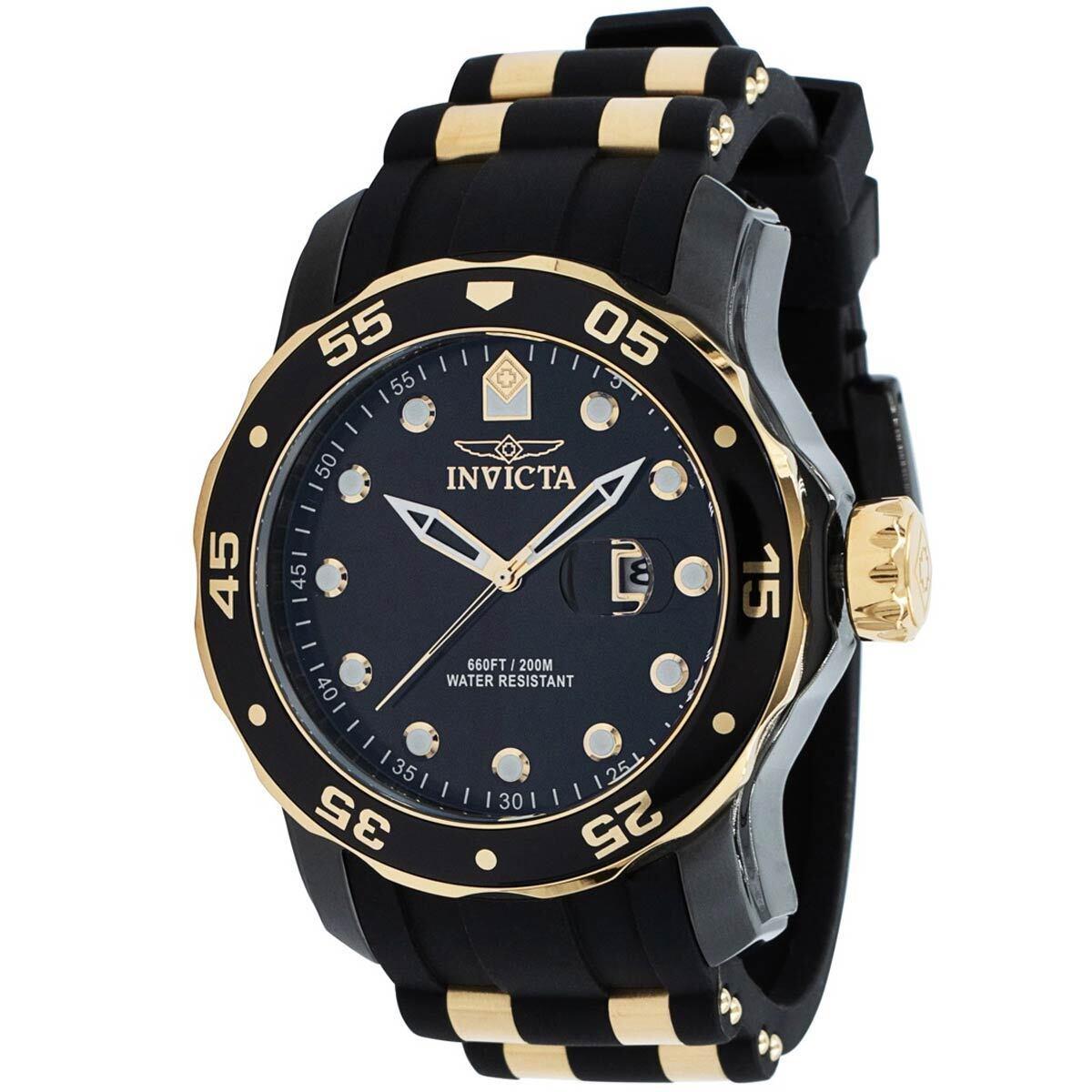 Invicta Men`s Watch Pro Diver Quartz Rotating Bezel Two Tone Strap Dive39414