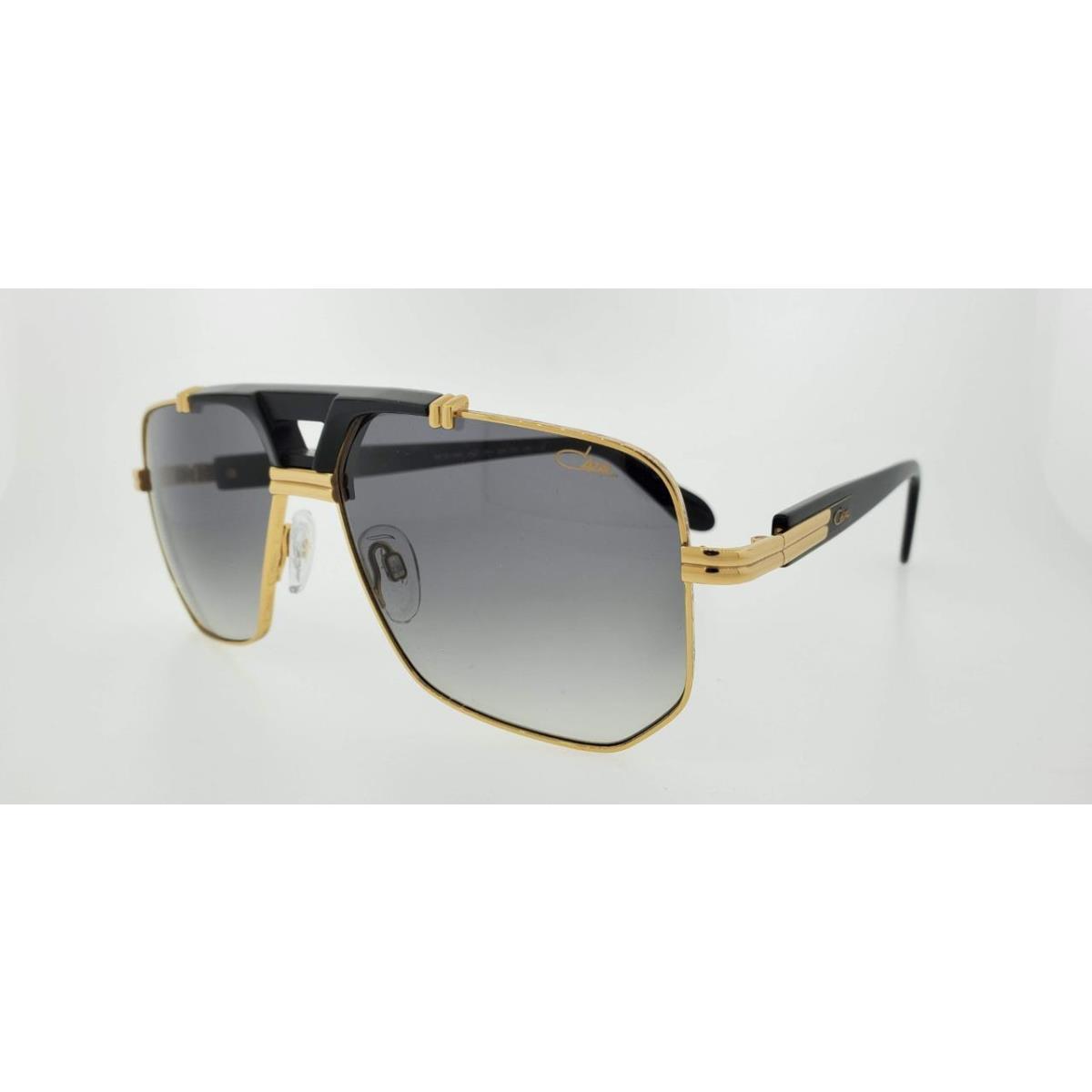 Cazal Sunglasses 990 001 59MM Black Gold Frame with Grey Gradient Lenses