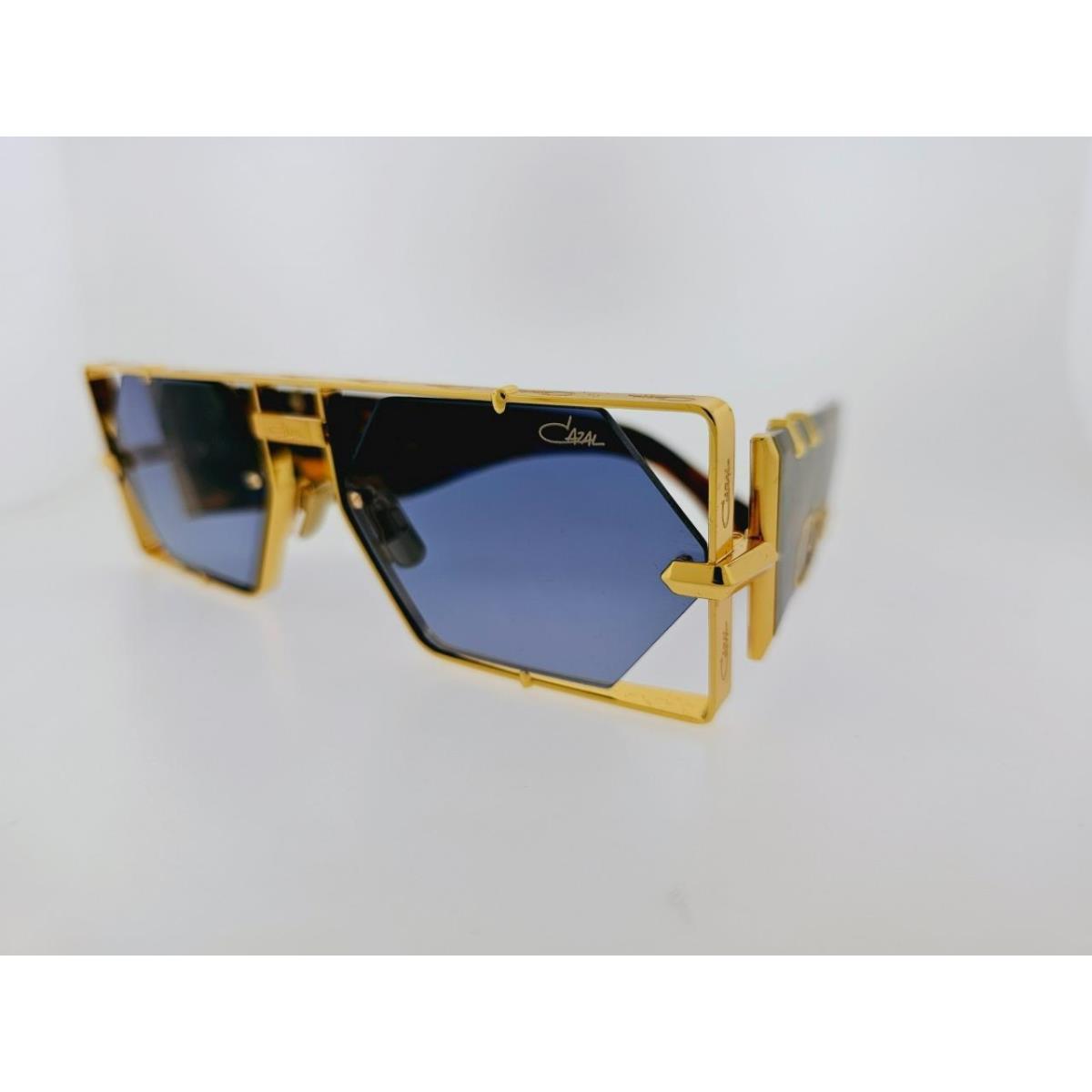 Cazal Sunglasses Limited Edition 004 002 58MM Multi Color Gold Frame Blue Lens