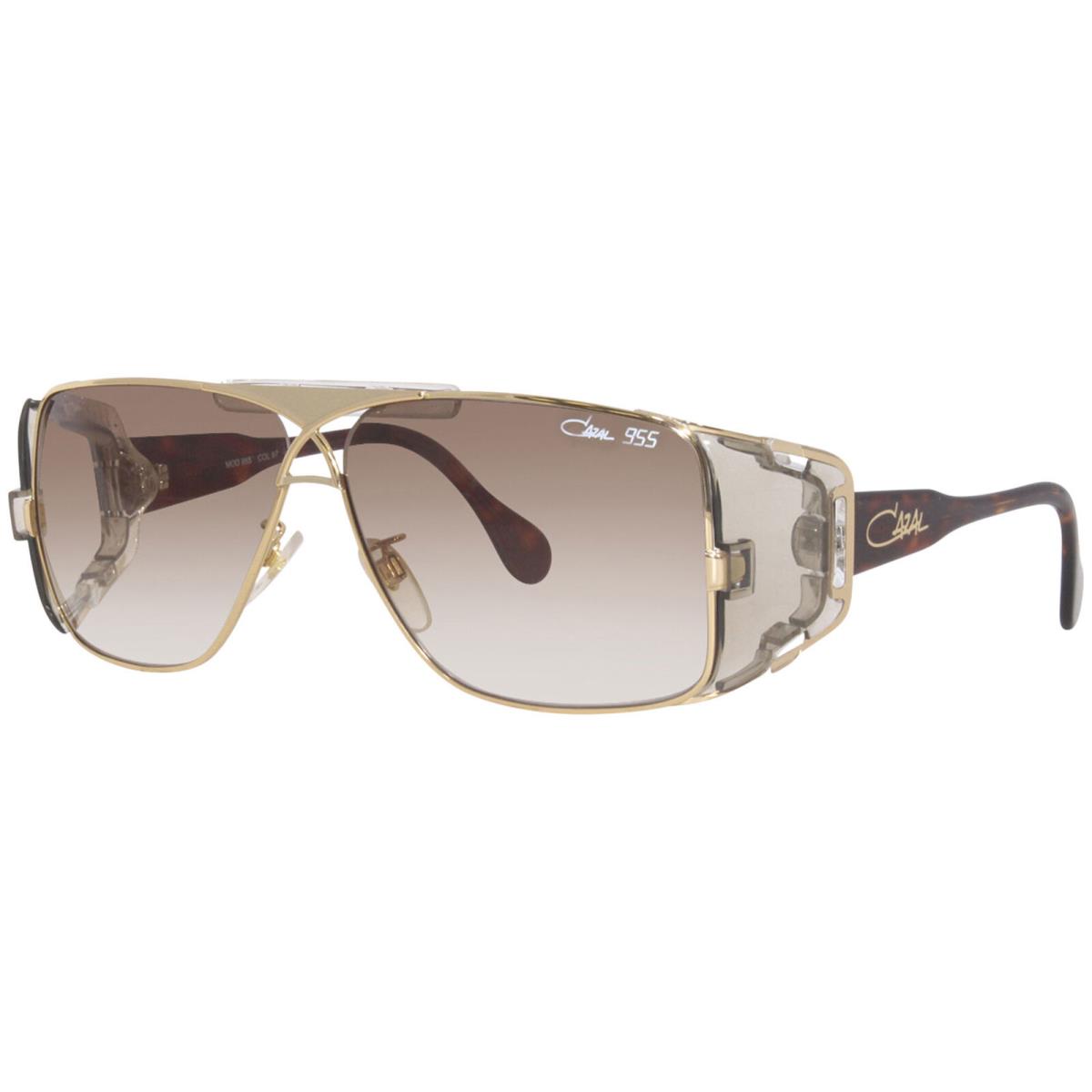 Cazal Legends Men`s 955 097 Havana/gold Full Rim Rectangular Sunglasses 63mm