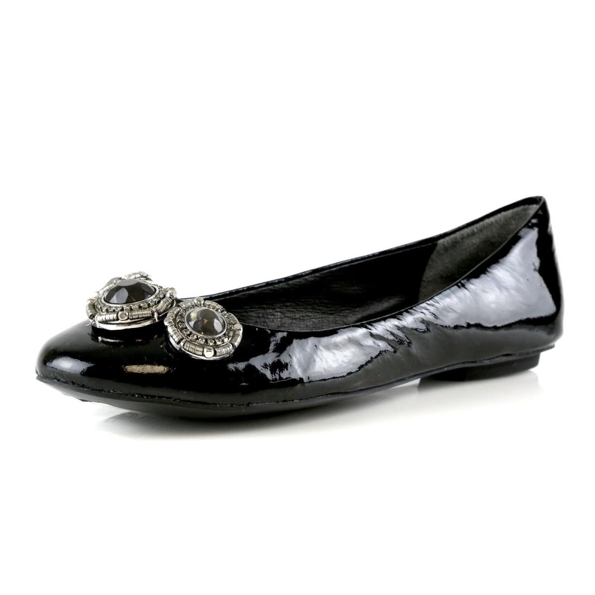 Juicy Couture Sicily Black Patent Ballet Flats N2242 Size 9.5 M