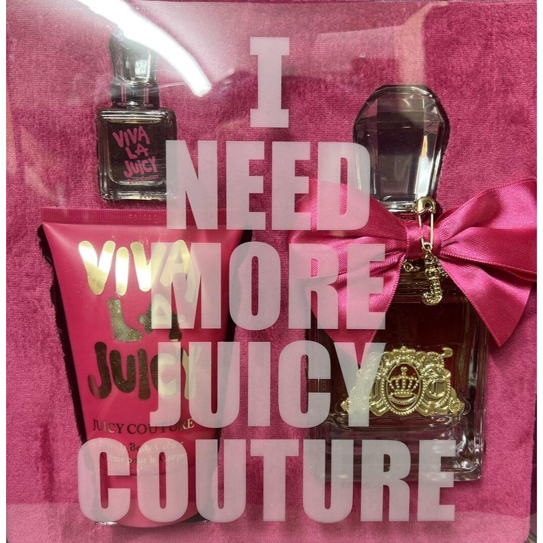 Viva La Juicy By Juicy Couture Eau De Parfum Spray 3.4 FL OZ 3-Piece Gift Set