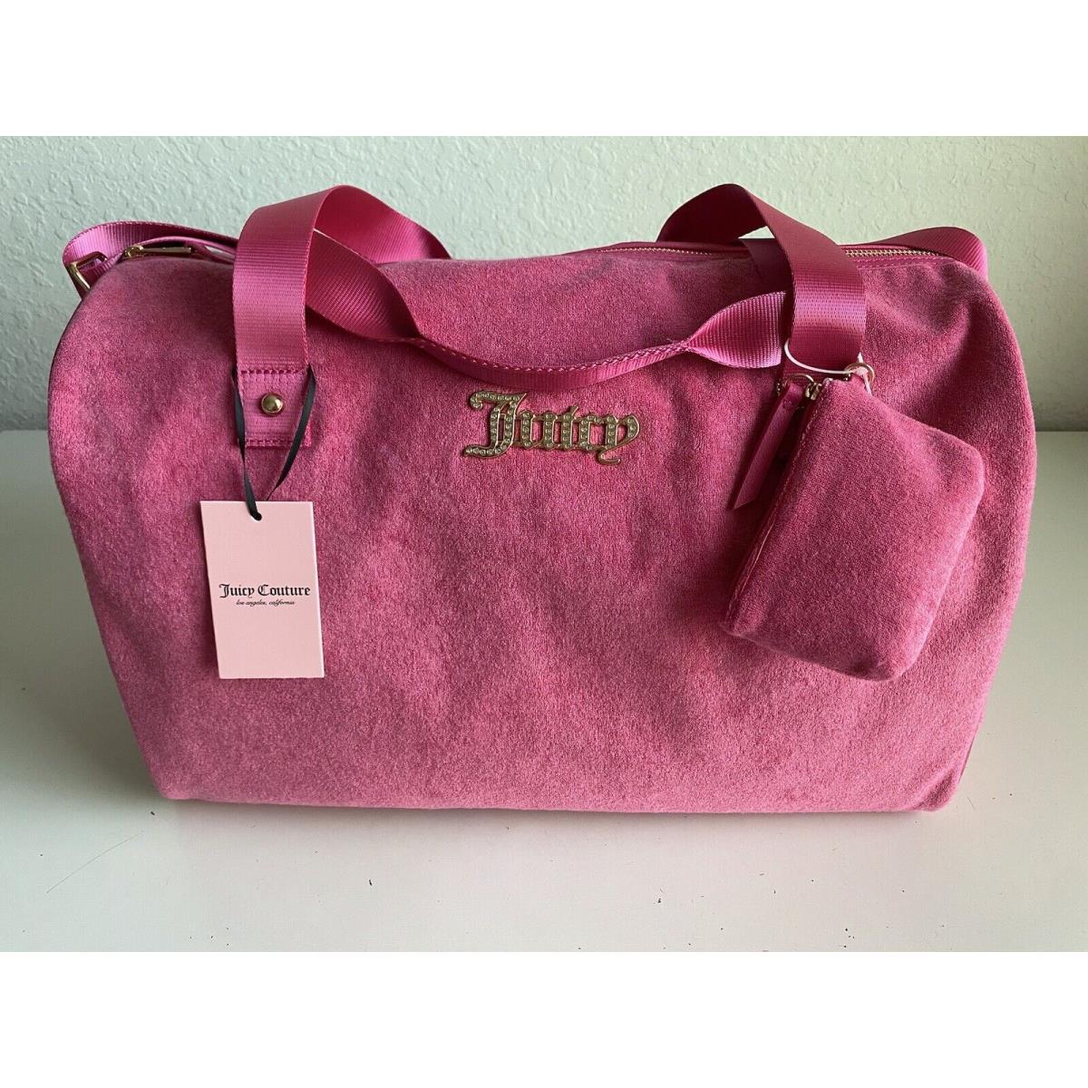 Juicy Couture Pink Flash Terrycloth Weekender Duffle Bag