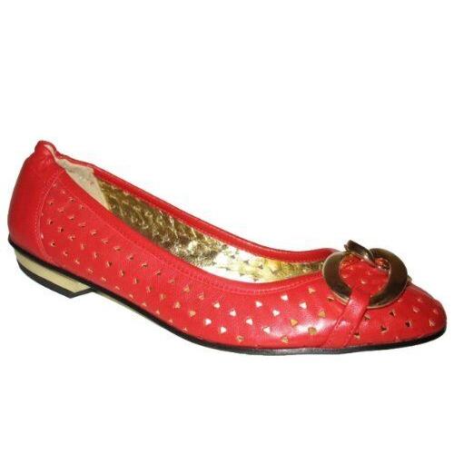 Juicy Couture Women`s Evie Perforated Napa Flat Shoe 6 B M US