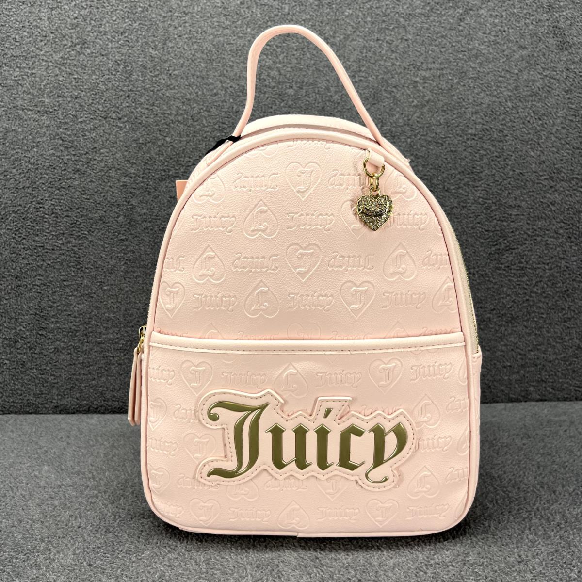 Juicy Couture Backpack Medium Powder Blush Pink Gold Logo