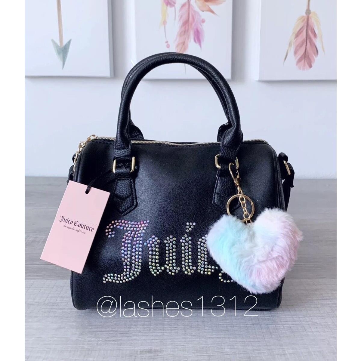 Juicy Couture Bag Be Classic Satchel - Black Rainbow Logo