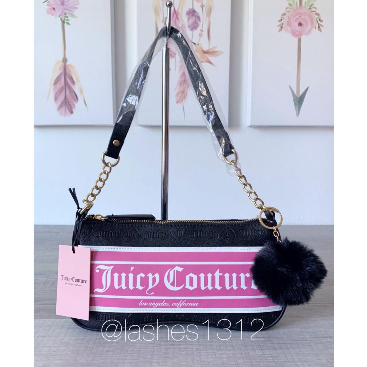 Juicy Couture Fashionista Shoulder Bag - Black Pink