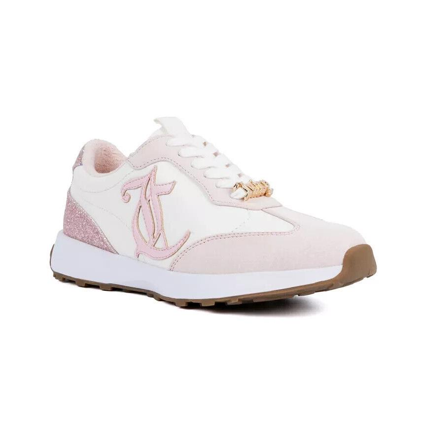 Juicy Couture Eunice Lace-up Sneakers Blush White Women`s Size 9 Boxed