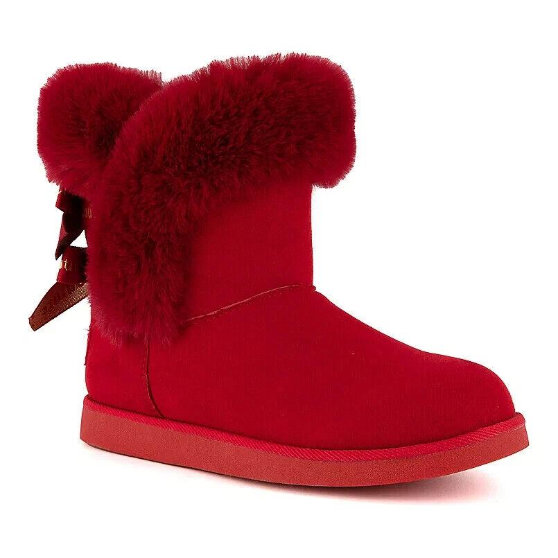 Juicy Couture King 2 Cold Weather Boots Red Suede Women`s Size 9