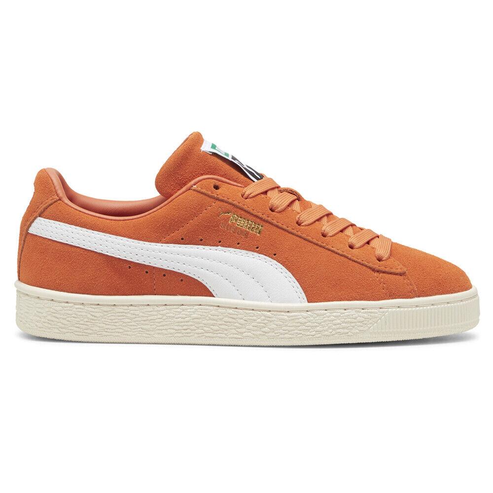 Puma Suede Classic Lace Up Mens Orange Sneakers Casual Shoes 39978117 - Orange