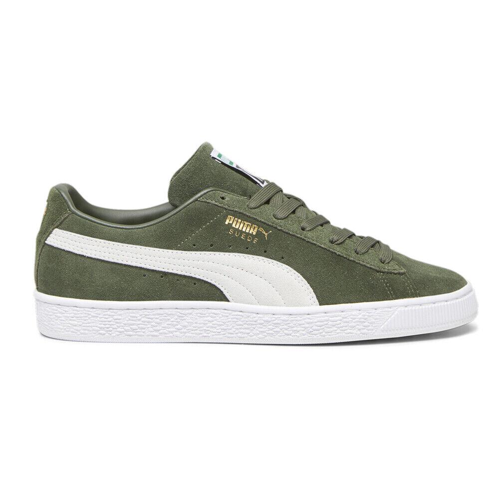 Puma Suede Classic Xxi Lace Up Mens Green Sneakers Casual Shoes 37491581 - Green