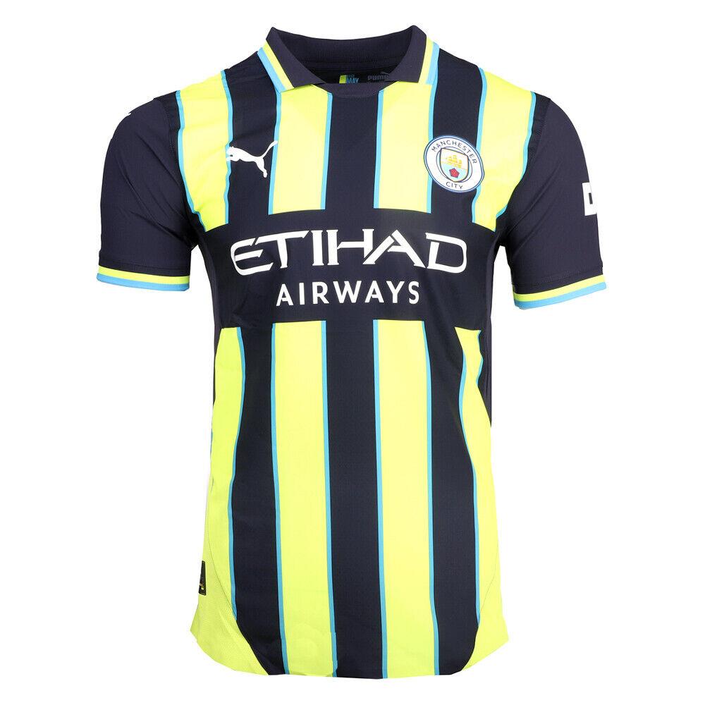 Puma Mcfc Away Authentic Collared Short Sleeve Soccer Jersey Mcfc Away Collared Short Sleeve Soccer Jersey Mens Blue 77508502